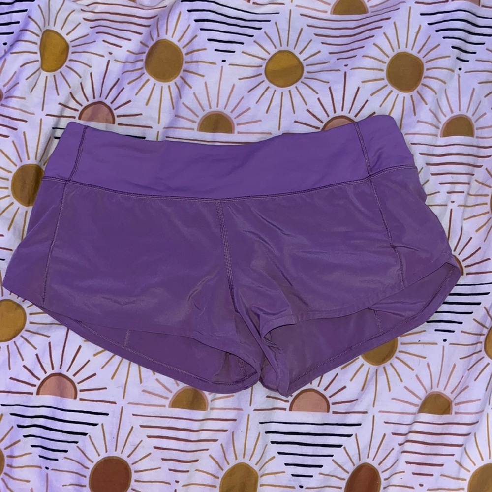 Lululemon lilac speed up shorts